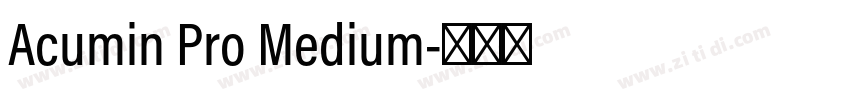 Acumin Pro Medium字体转换